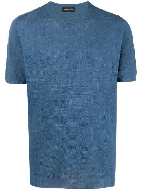 Roberto Collina playera ajustada con cuello redondo