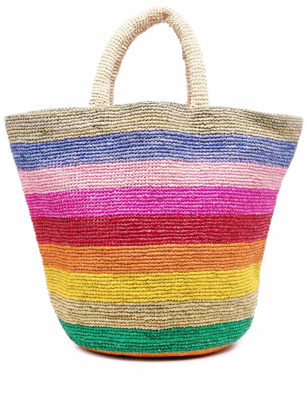 

Manebi large Summer striped tote bag - Pink