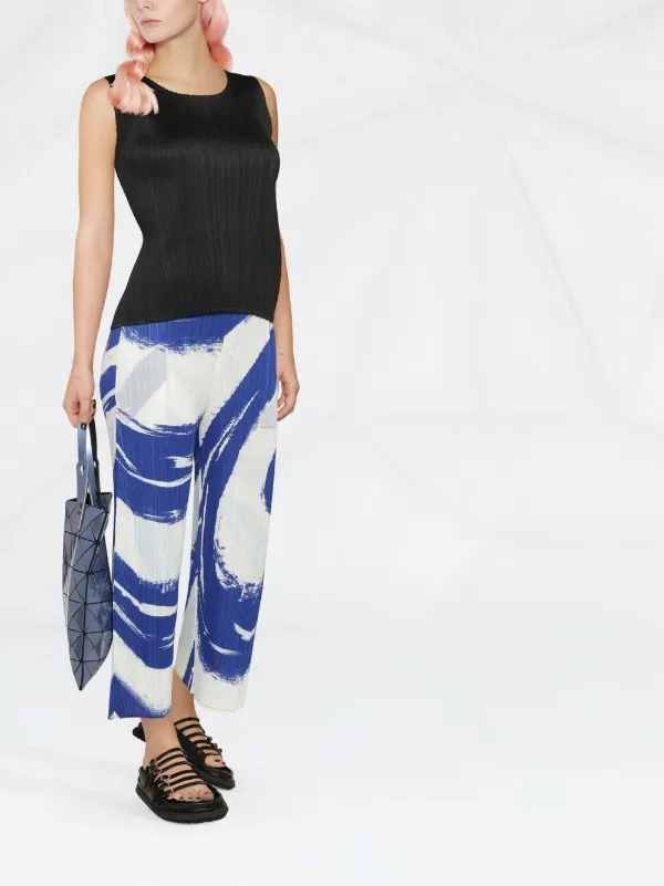 Pleats Please Issey Miyake Sky クロップド ワイドパンツ - Farfetch