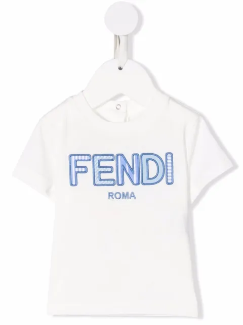Fendi Kids embroidered-logo T-shirt