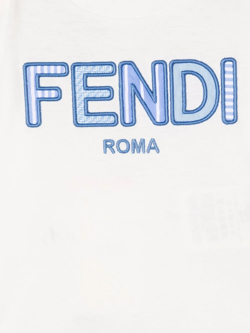 Fendi Kids T-shirt met geborduurd logo Wit