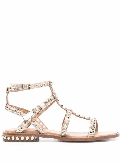 Ash studded double-buckle sandals