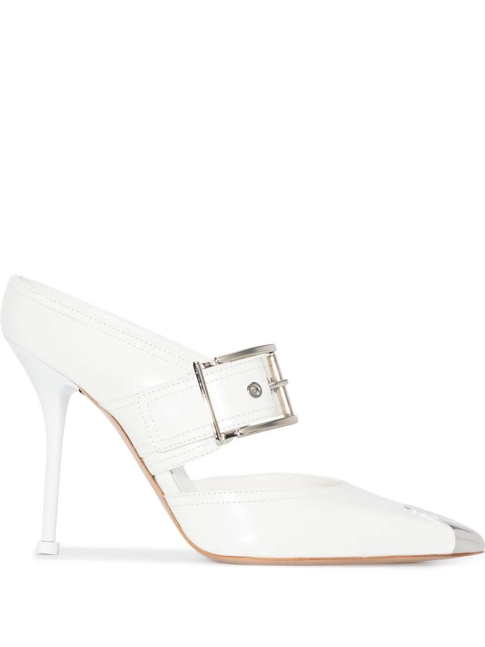 

Alexander McQueen sandalias Punk estilo mules con tacón de 105mm - Blanco