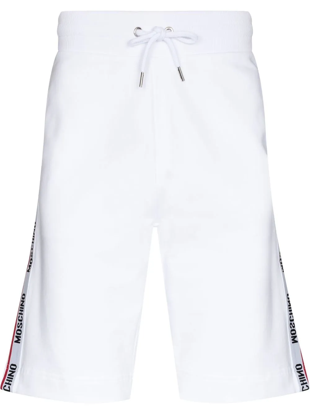 

Moschino shorts con cordón en la pretina y logo - Blanco