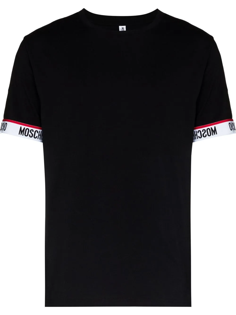 

Moschino playera con franja del logo - Negro