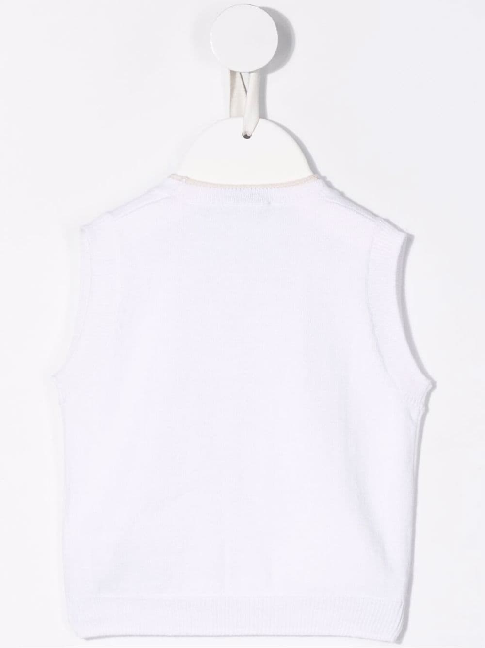  Il Gufo Button-up Knitted Vest - White 