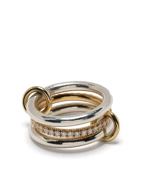 Spinelli Kilcollin anillo Libra en plata de ley y oro amarillo de 18kt con diamantes