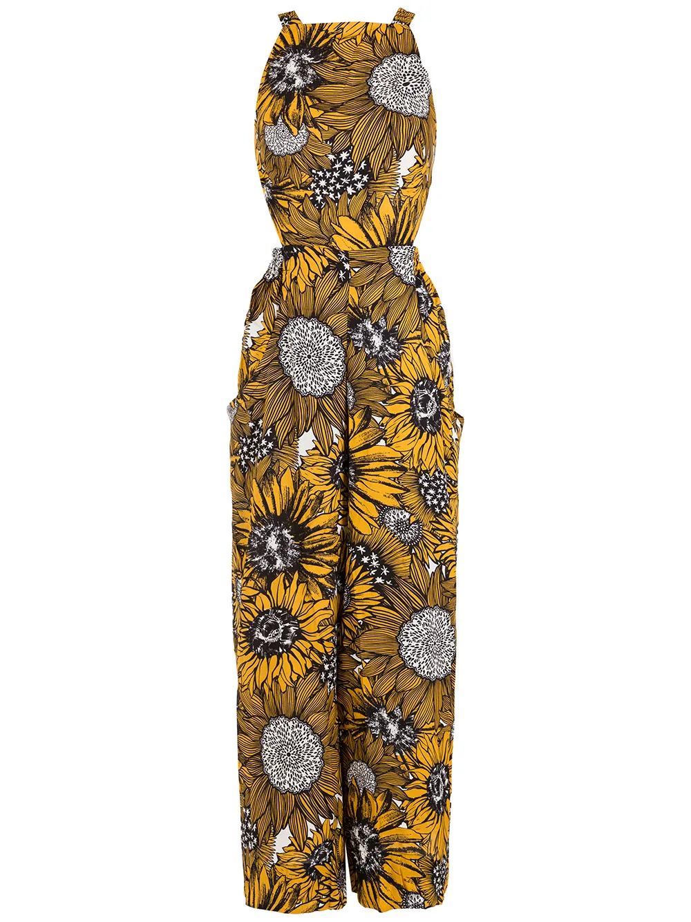 

Osklen floral print cut-out jumpsuit - Yellow