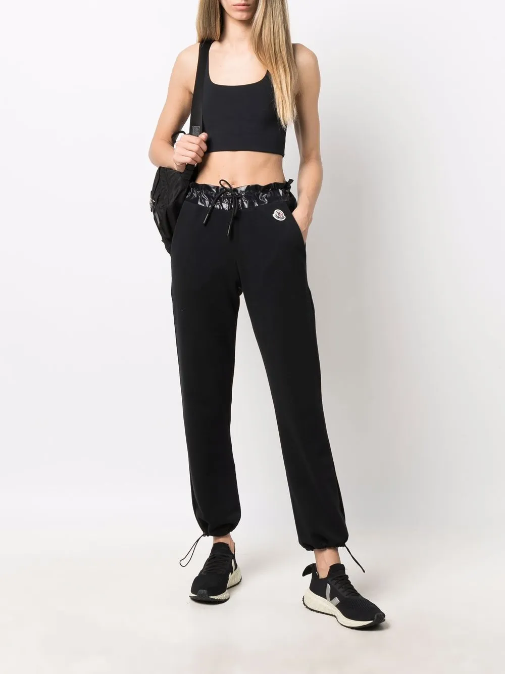 Moncler Broek met logopatch - Zwart