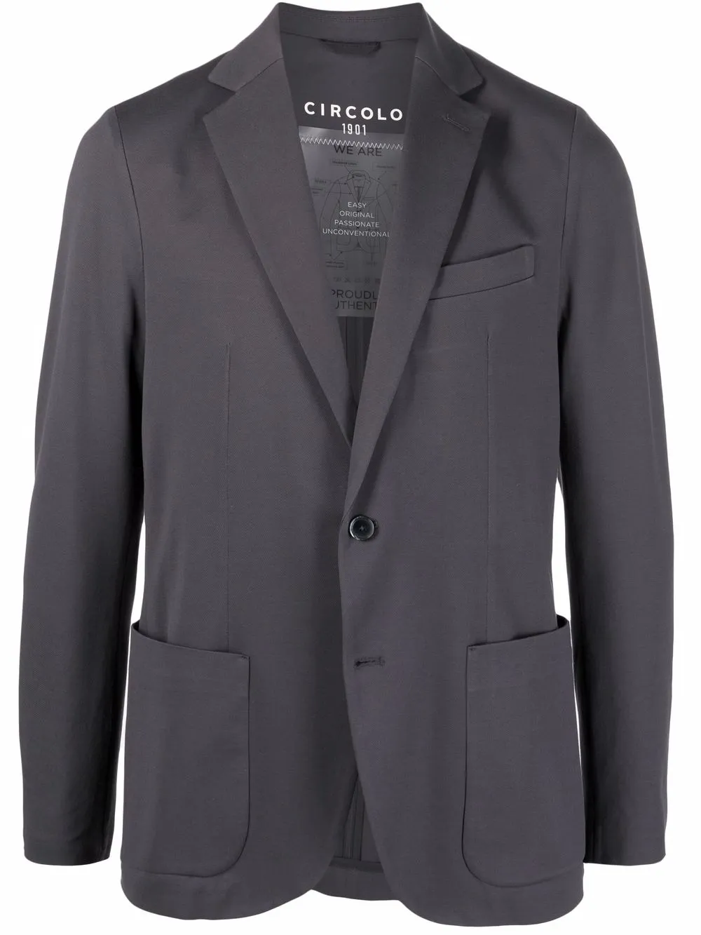 

Circolo 1901 blazer con solapas de muesca - Gris