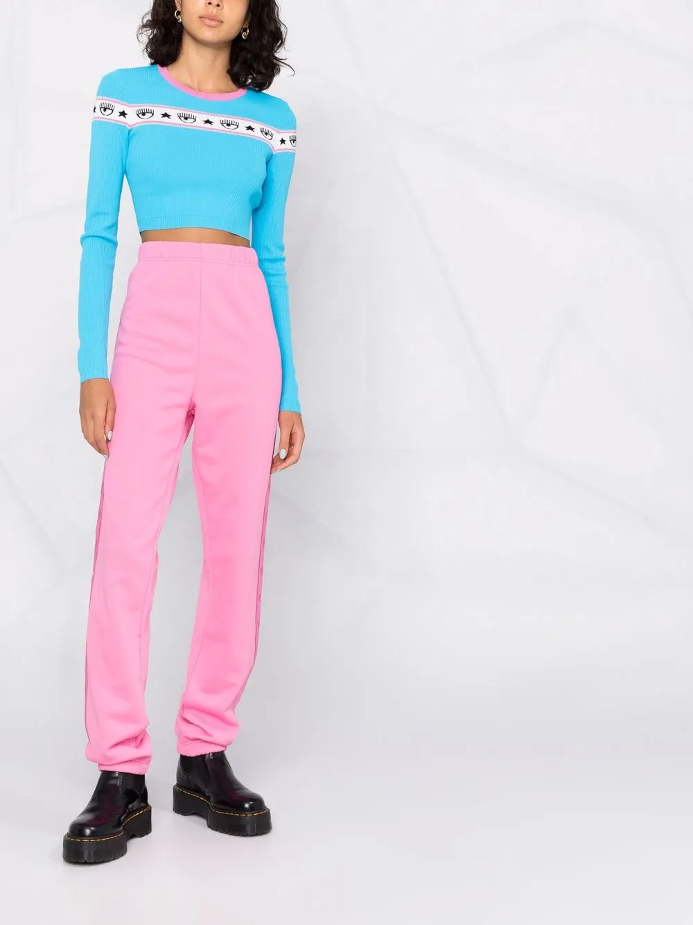 Chiara Ferragni Trainingsbroek met logoband - Roze