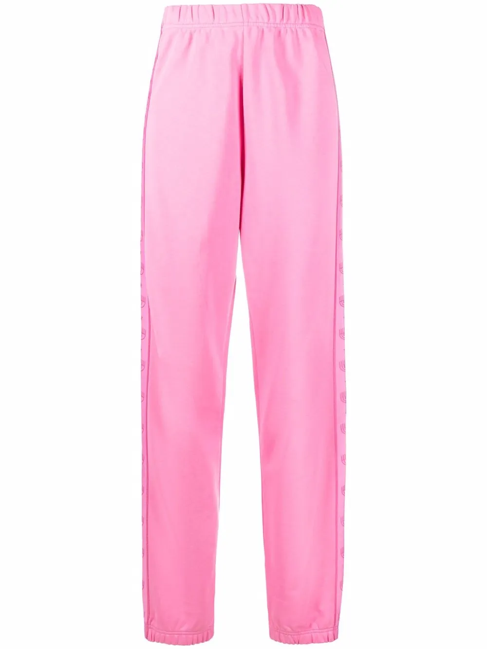 

Chiara Ferragni logo tape high-waisted track pants - Pink