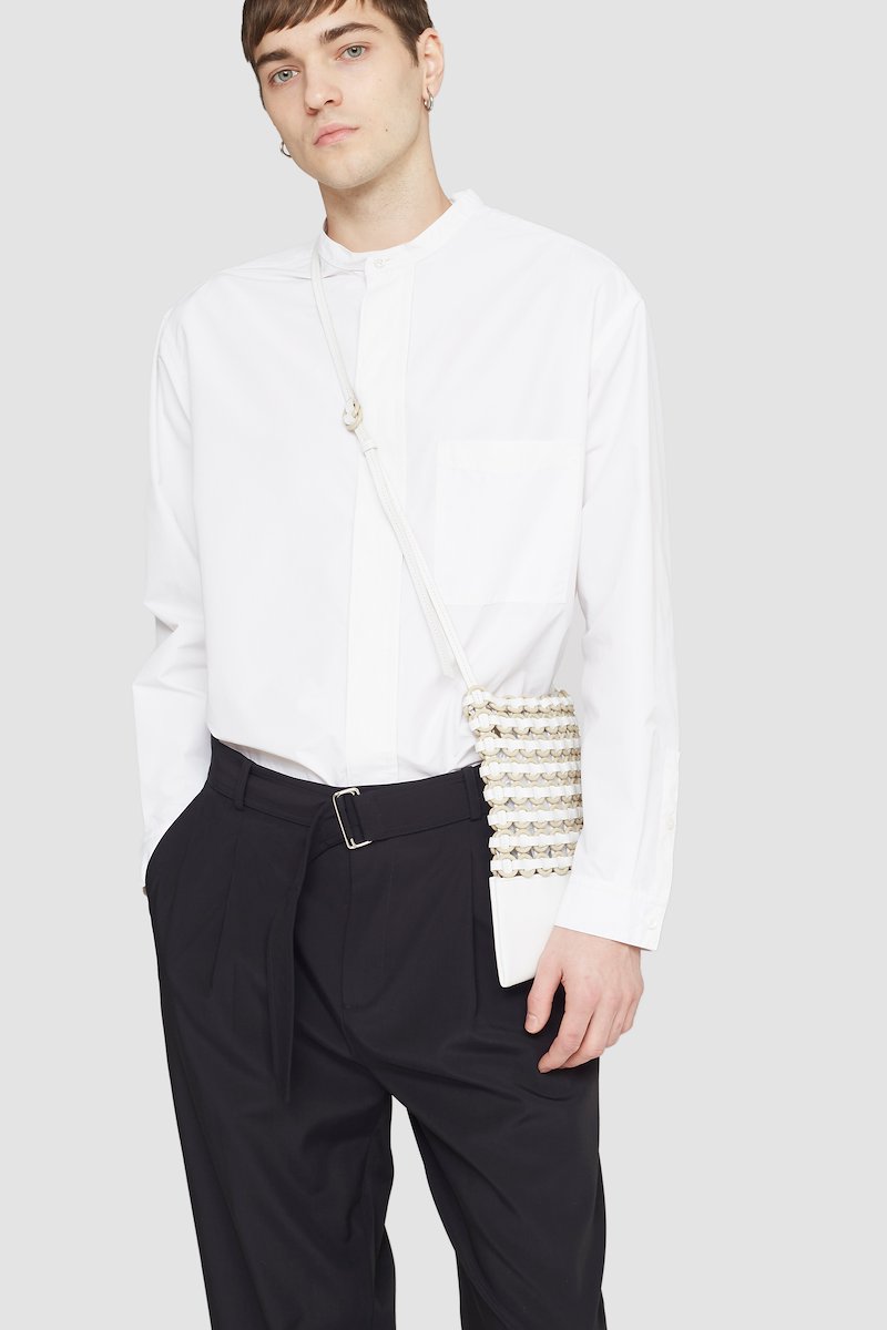 Single Pleat Trouser-black #1 Single Pleat Trouser, belted drop-crotch trousers from 3.1 PHILLIP LIM featuring black, wool blend, belt loops, belted waist, rear welt pocket, drop crotch and cropped.- 3