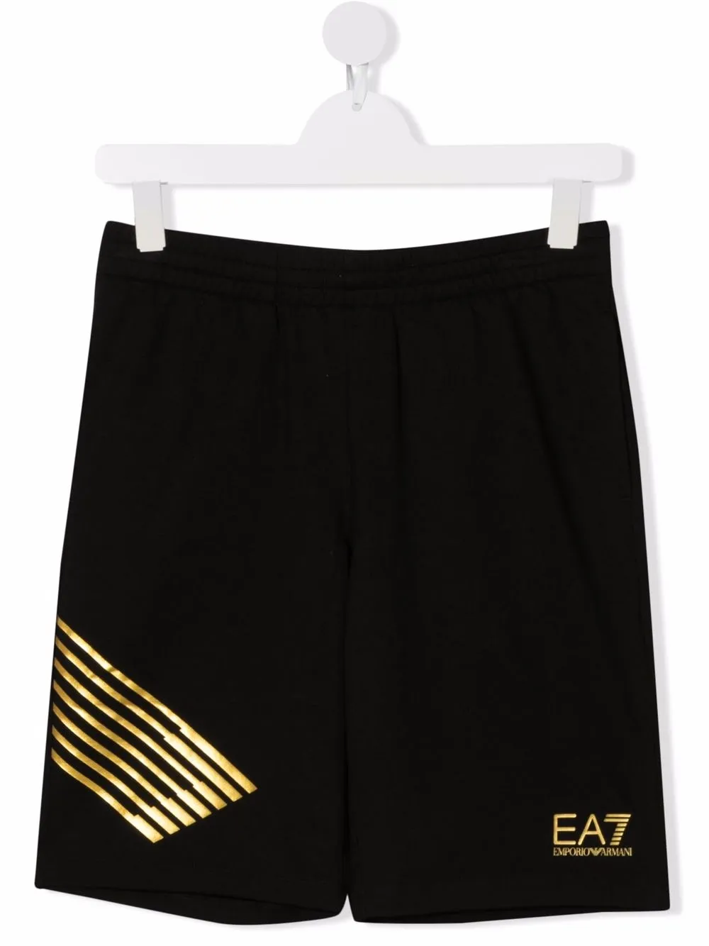 

Emporio Armani Kids TEEN logo-print shorts - Black