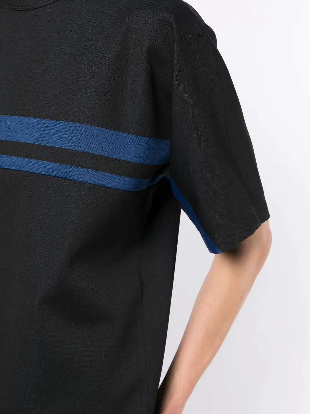 3.1 Phillip Lim Striped Crew-neck T-shirt In Black