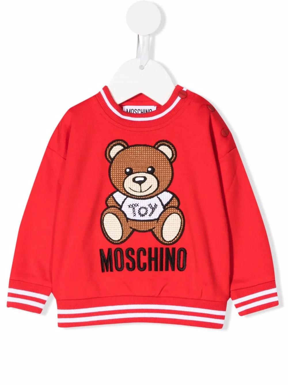 

Moschino Kids teddy bear-print crew neck sweatshirt - Red