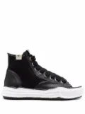 Maison MIHARA YASUHIRO high-top raw-cut sneakers - Black