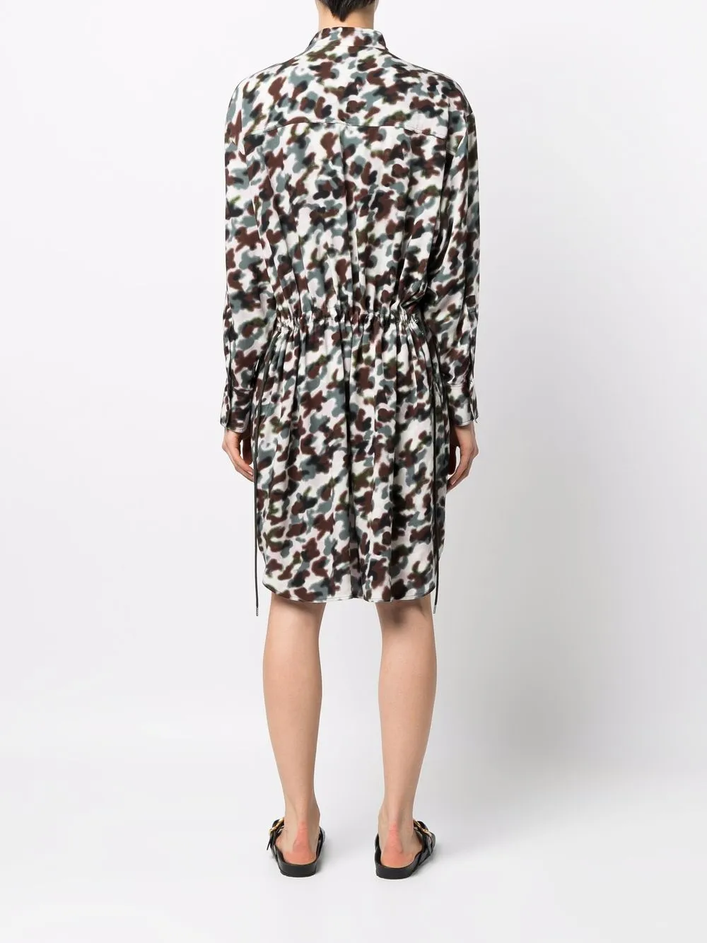 фото Kenzo camouflage-print shirt dress