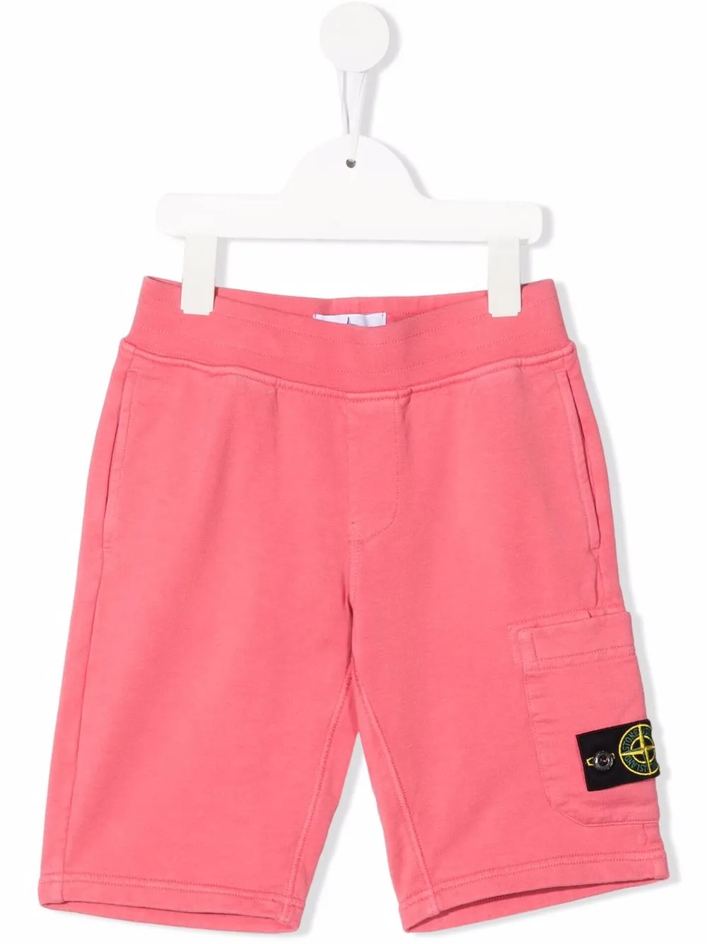 

Stone Island Junior Compass-motif track shorts - Pink