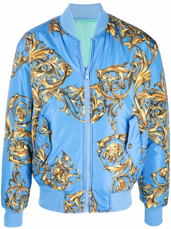 versace baroque bomber jacket