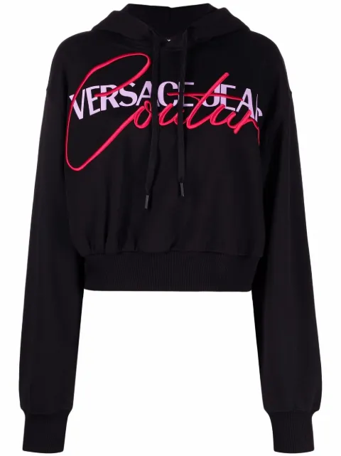 Versace Jeans Couture هودي برباط وتطريز شعار الماركة
