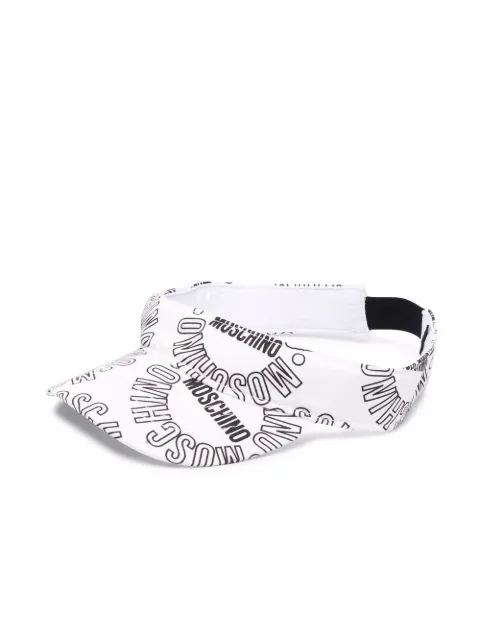 Moschino Kids حاجب شمس قطن بطبعة شعار الماركة