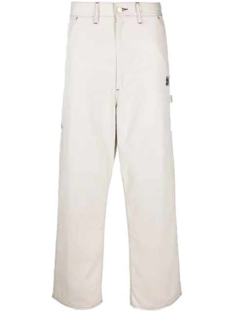 Needles x Smith's butterfly-embroidered wide-leg trousers
