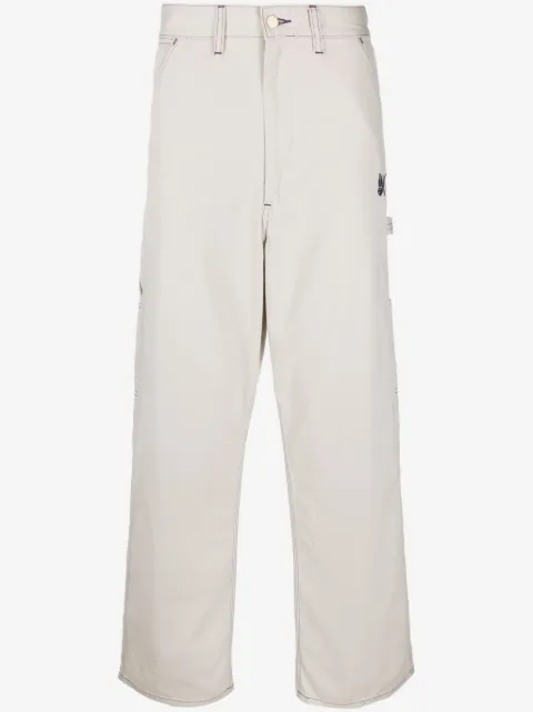 Needles x Smith's butterfly-embroidered wide-leg trousers