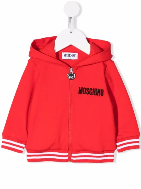 Moschino Kids جاكيت بهودي وشعار الماركة تيدي