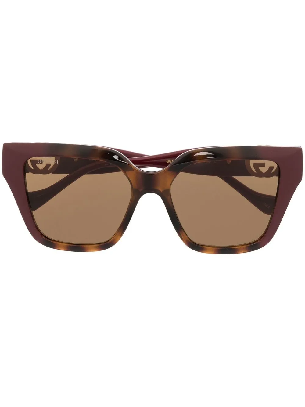 

Gucci Eyewear logo square-tinted sunglasses - Red