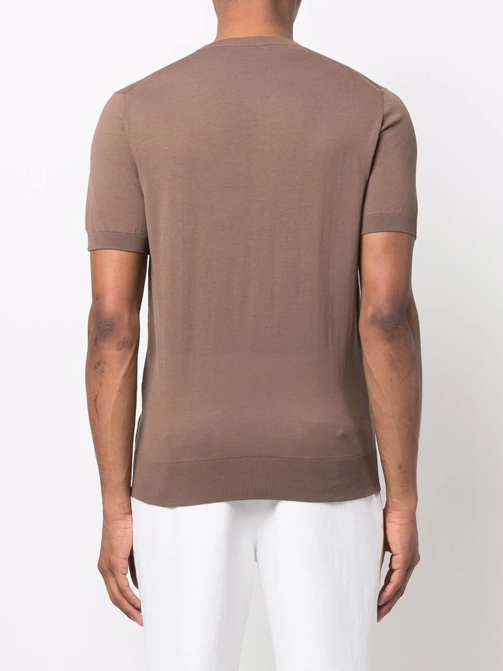 Mauro Ottaviani Round Neck T-shirt In Brown