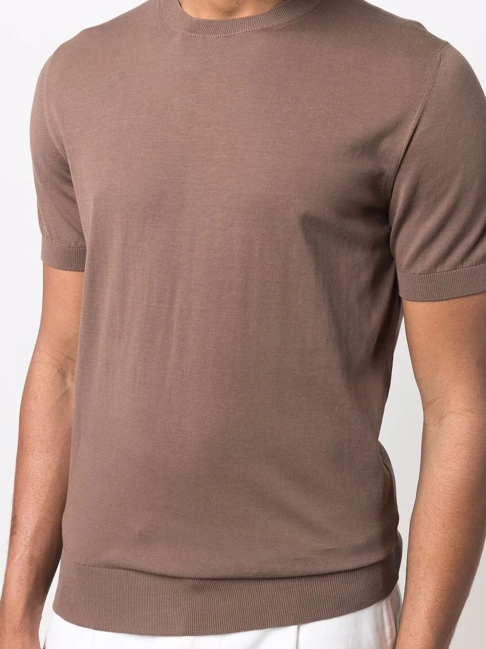 Mauro Ottaviani Round Neck T-shirt In Brown