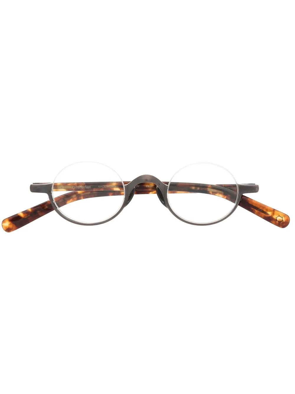 

Kame Mannen round-frame optical glasses - Brown