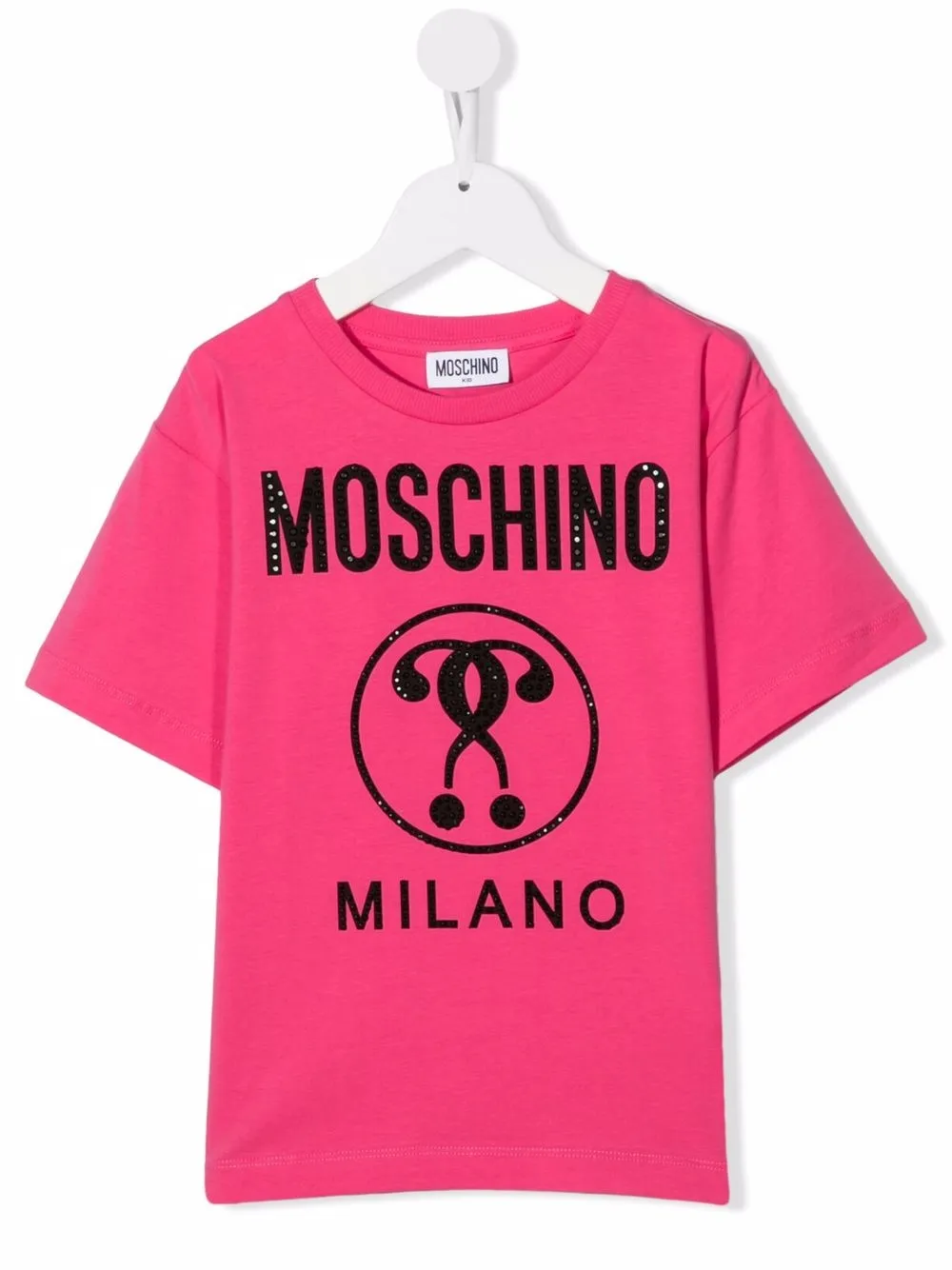 

Moschino Kids playera manga corta con logo estampado - Rosado