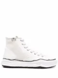 Maison MIHARA YASUHIRO high-top raw-cut sneakers - White