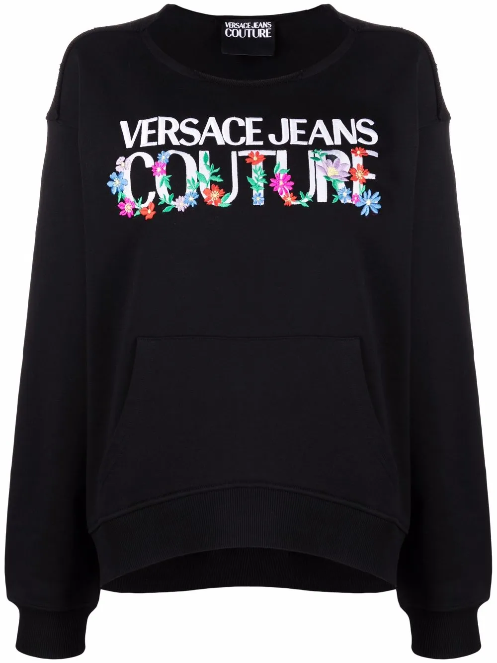 

Versace Jeans Couture sudadera manga larga con logo bordado - Negro