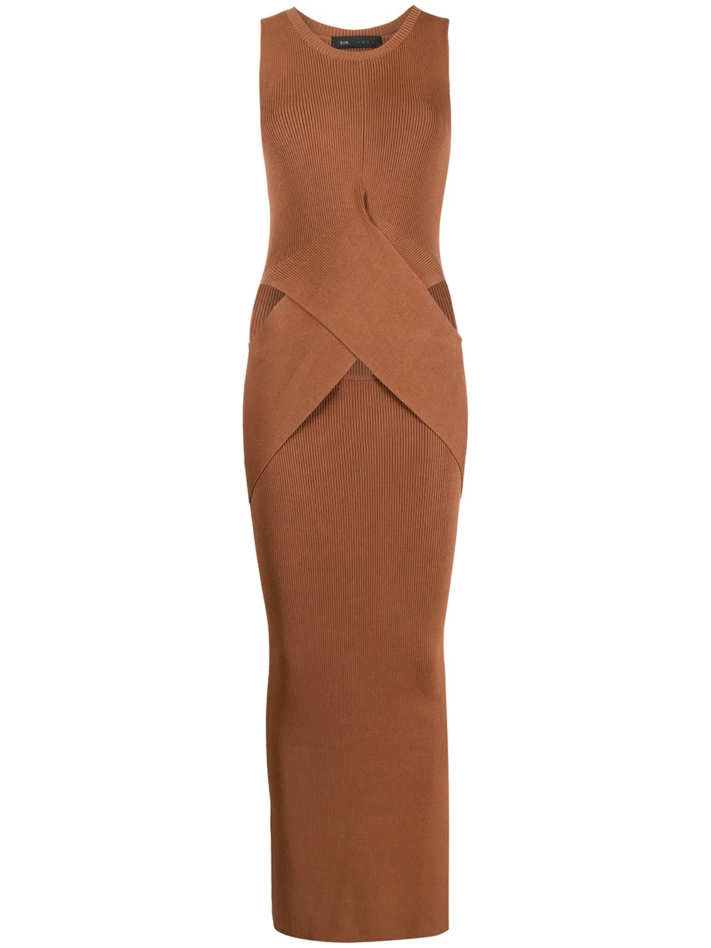 

SIR. Josephine cut-out midi dress - Brown