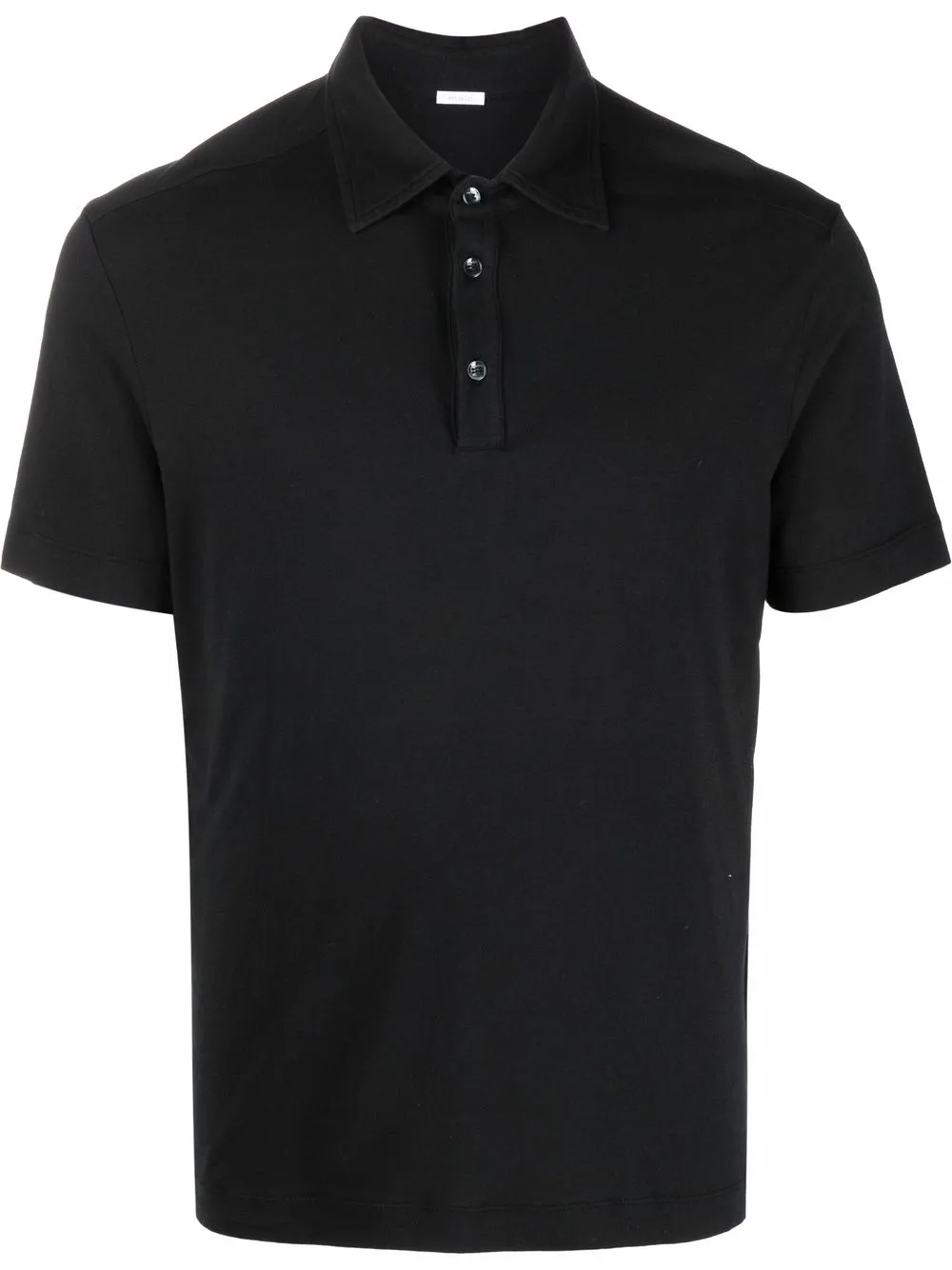 Malo short-sleeve cotton polo shirt - Black