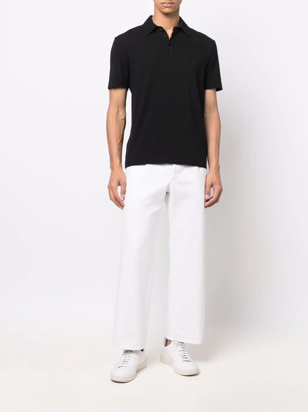 Malo Katoenen poloshirt - Zwart