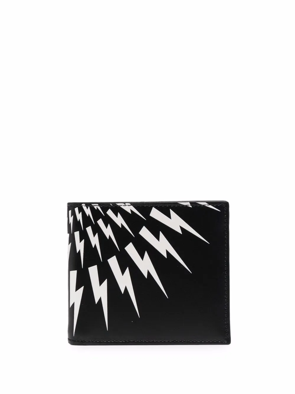 Neil Barrett Thunderbolt printed bi-fold wallet - Black