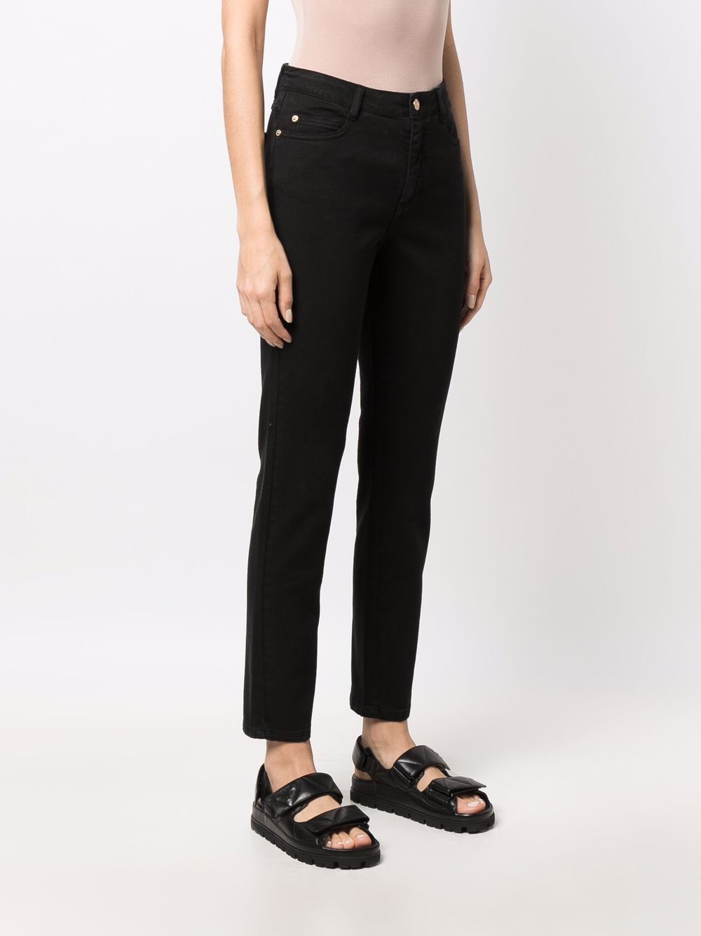 фото Ermanno firenze cropped slim-cut trousers