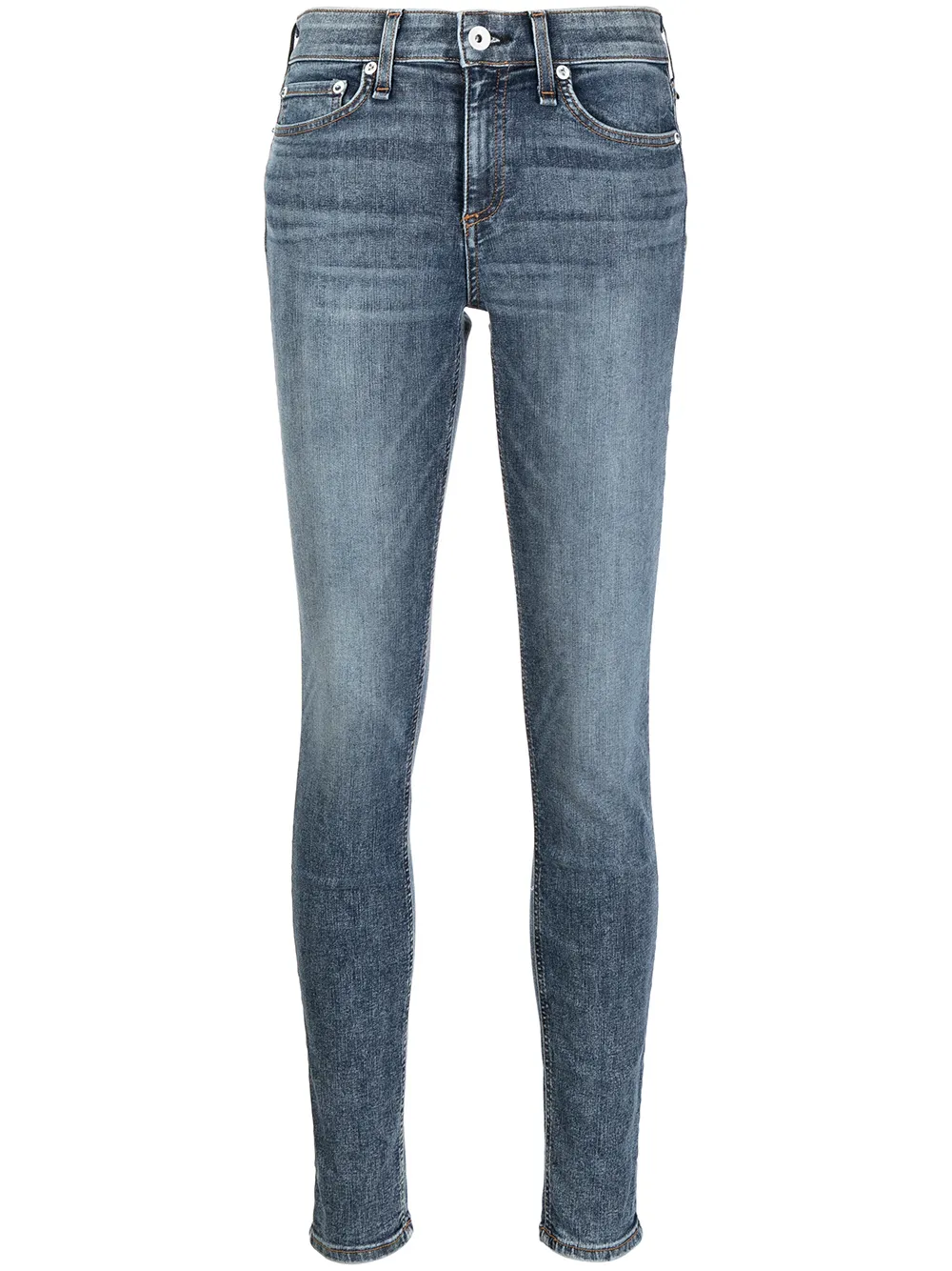 

Rag & Bone skinny jeans Cat de tiro medio - Azul