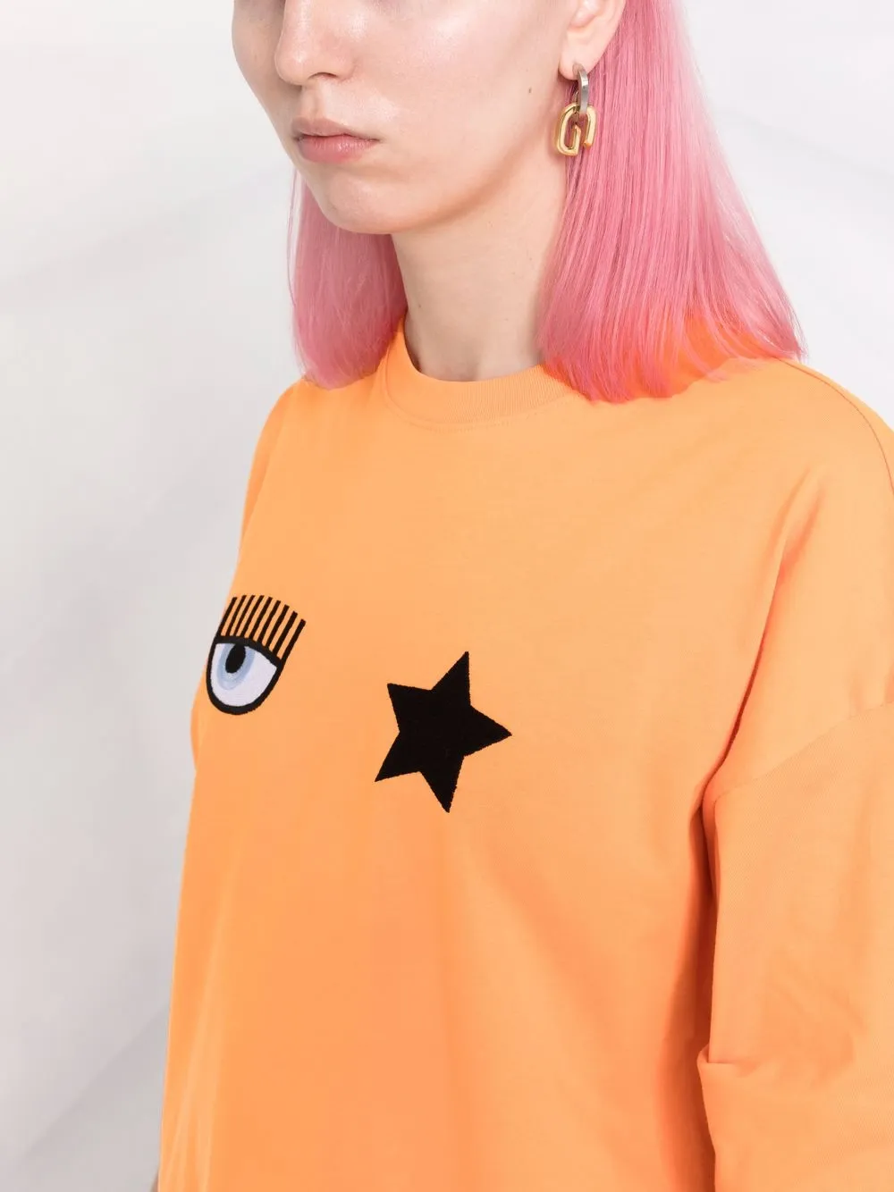  Chiara Ferragni Logo-print T-shirt - Orange 