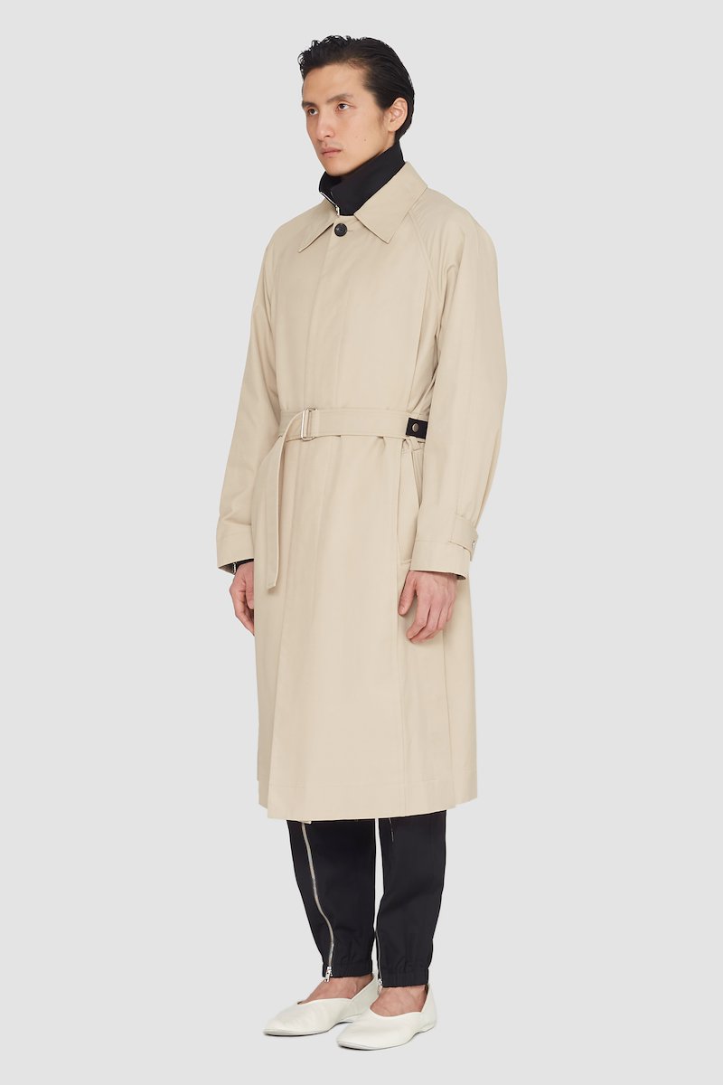 Balmacaan Trench Coat -neutrals #0 Balmacaan Trench Coat , mid-length belted trench coat from 3.1 PHILLIP LIM featuring khaki, classic collar, front button fastening, long sleeves, belted waist and mid-length.- 2