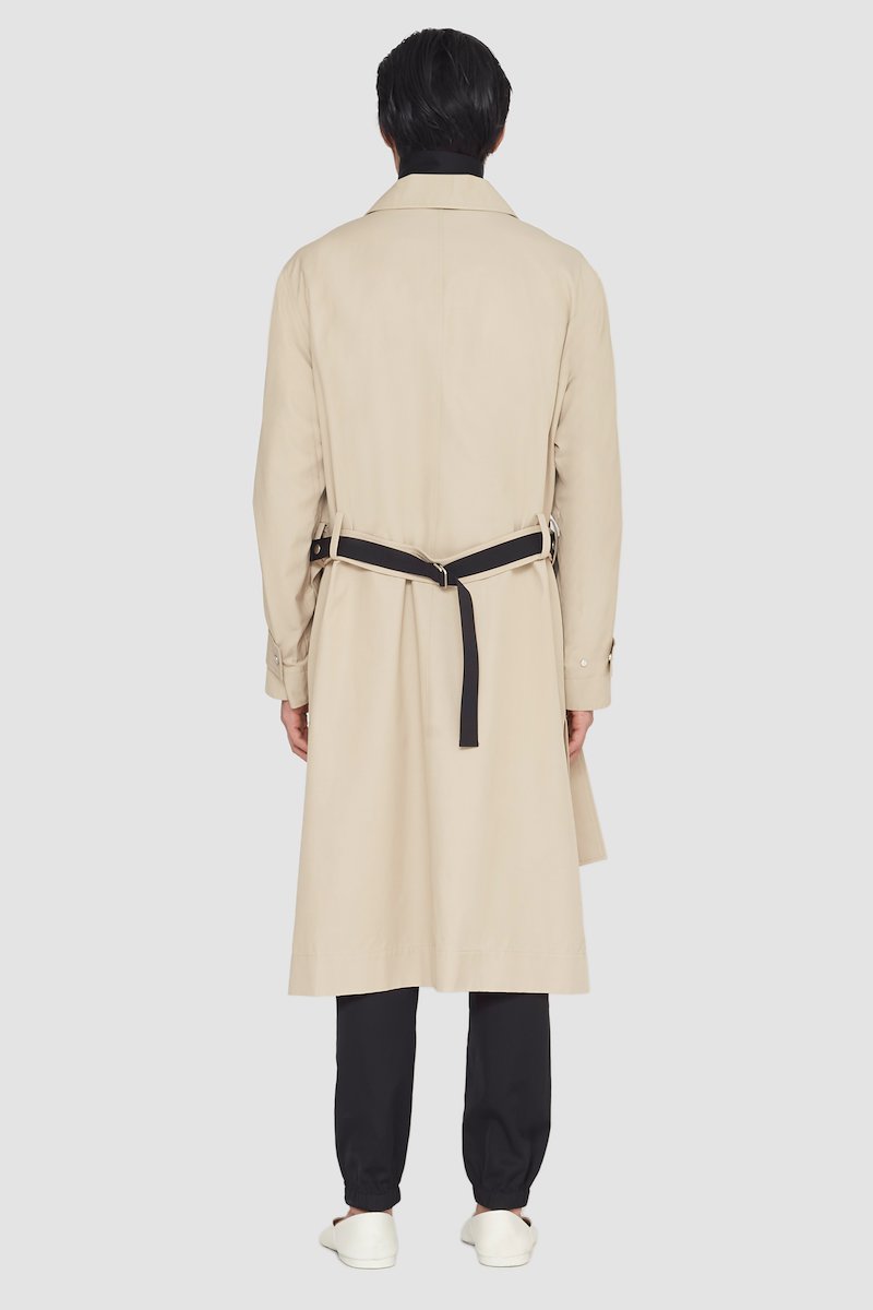 Balmacaan Trench Coat -neutrals #1 Balmacaan Trench Coat , mid-length belted trench coat from 3.1 PHILLIP LIM featuring khaki, classic collar, front button fastening, long sleeves, belted waist and mid-length.- 3