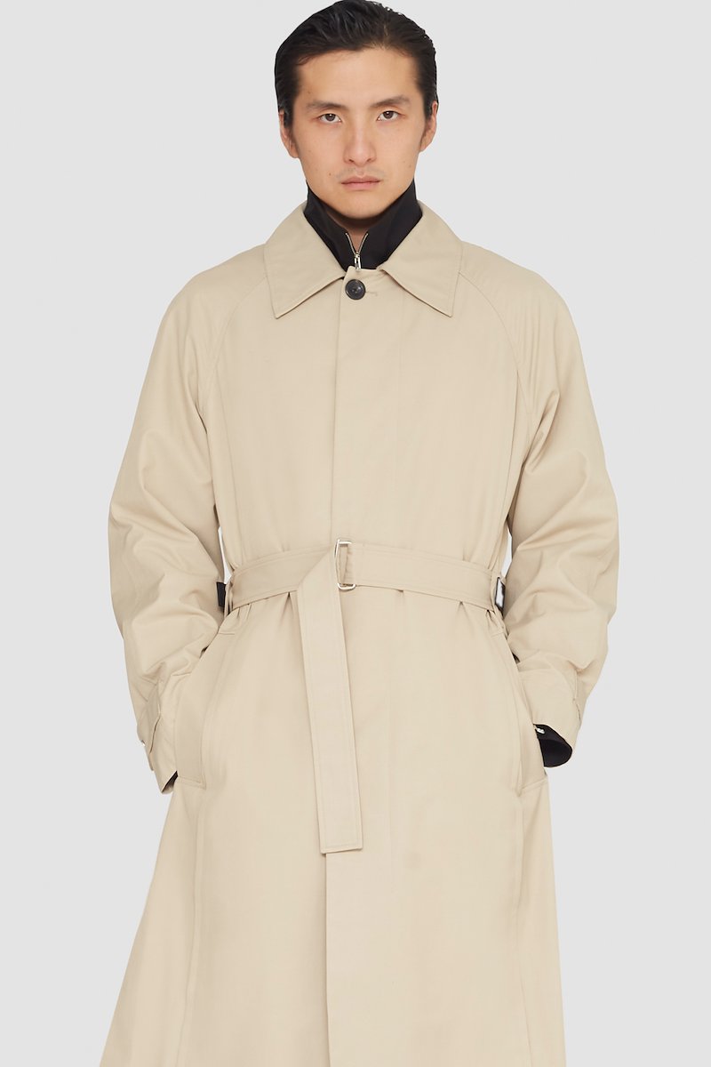 Balmacaan Trench Coat -neutrals #0 Balmacaan Trench Coat , mid-length belted trench coat from 3.1 PHILLIP LIM featuring khaki, classic collar, front button fastening, long sleeves, belted waist and mid-length.- 4