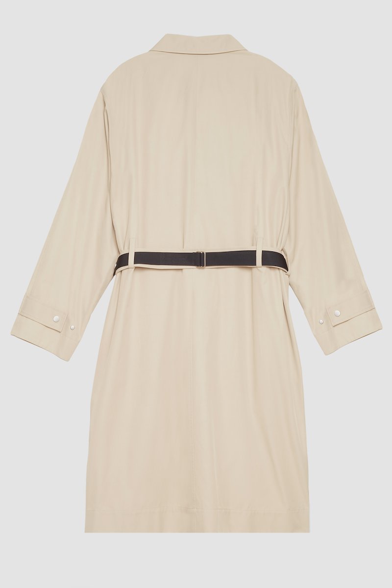 Balmacaan Trench Coat -neutrals #0 Balmacaan Trench Coat , mid-length belted trench coat from 3.1 PHILLIP LIM featuring khaki, classic collar, front button fastening, long sleeves, belted waist and mid-length.- 8