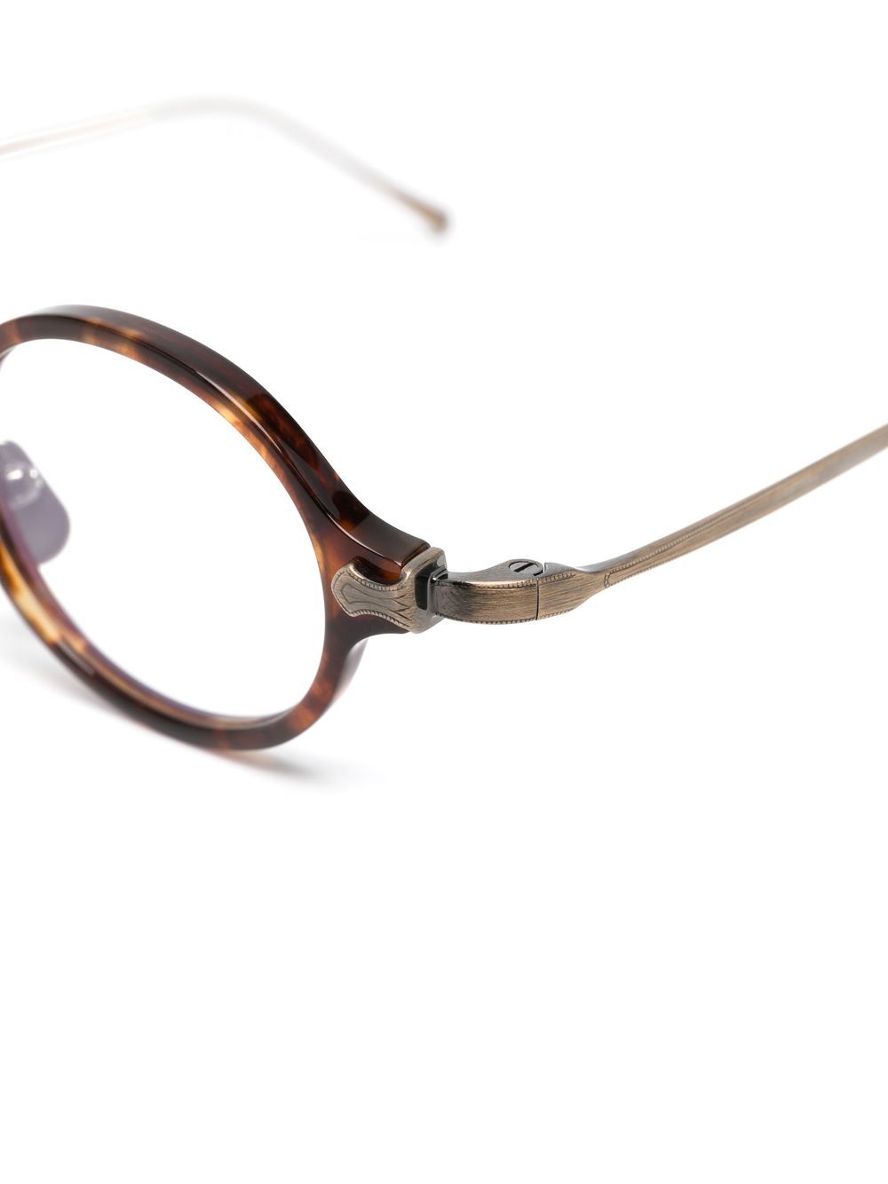 Kame Mannen Round Frame Tortoiseshell Glasses Farfetch