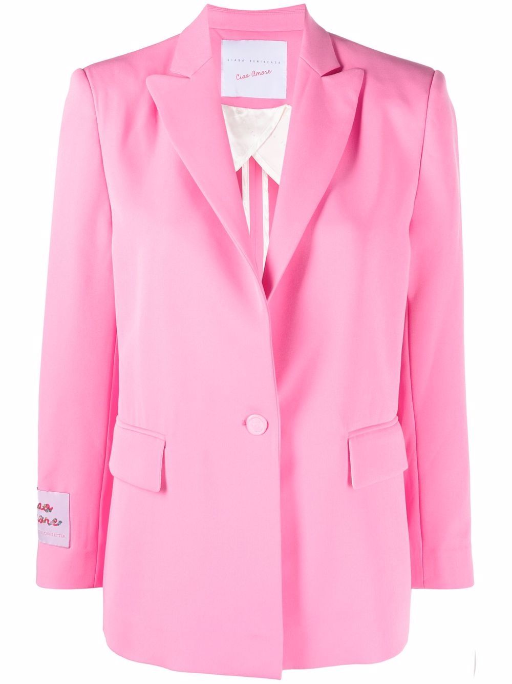 фото Giada benincasa single-breasted logo-patch blazer