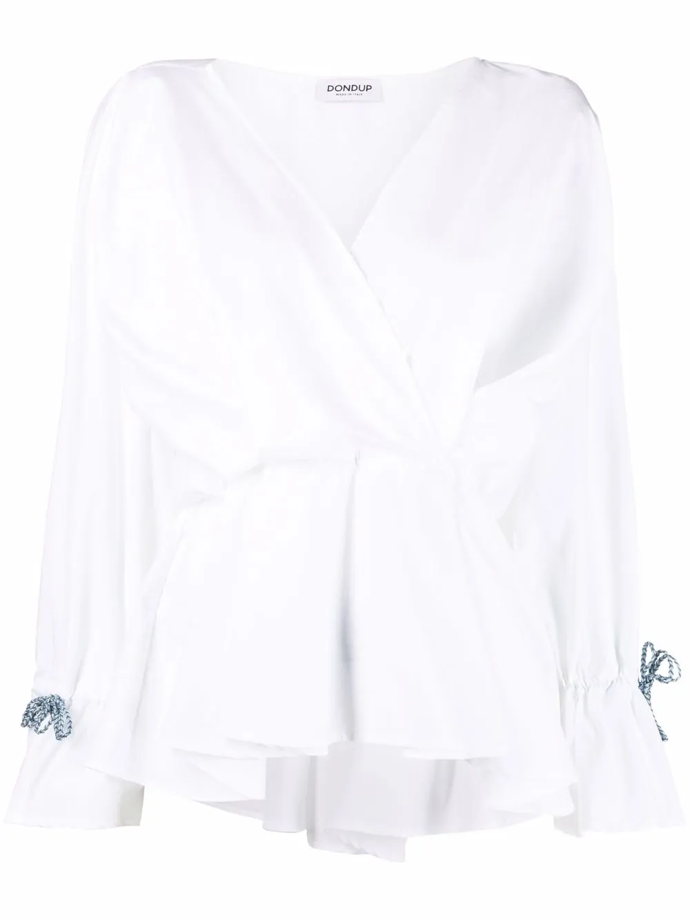 

DONDUP blusa estilo peplum con cuello en V - Blanco